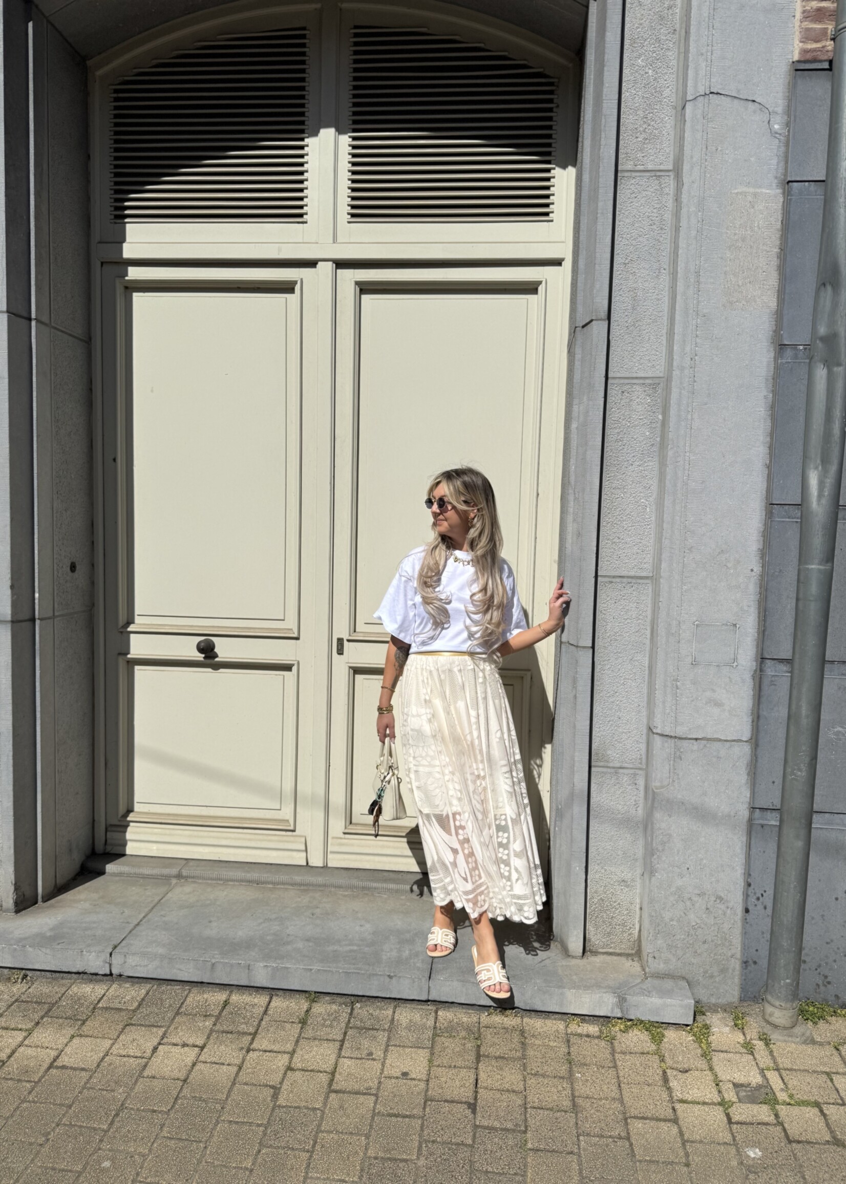 Estrid lace skirt - Cream