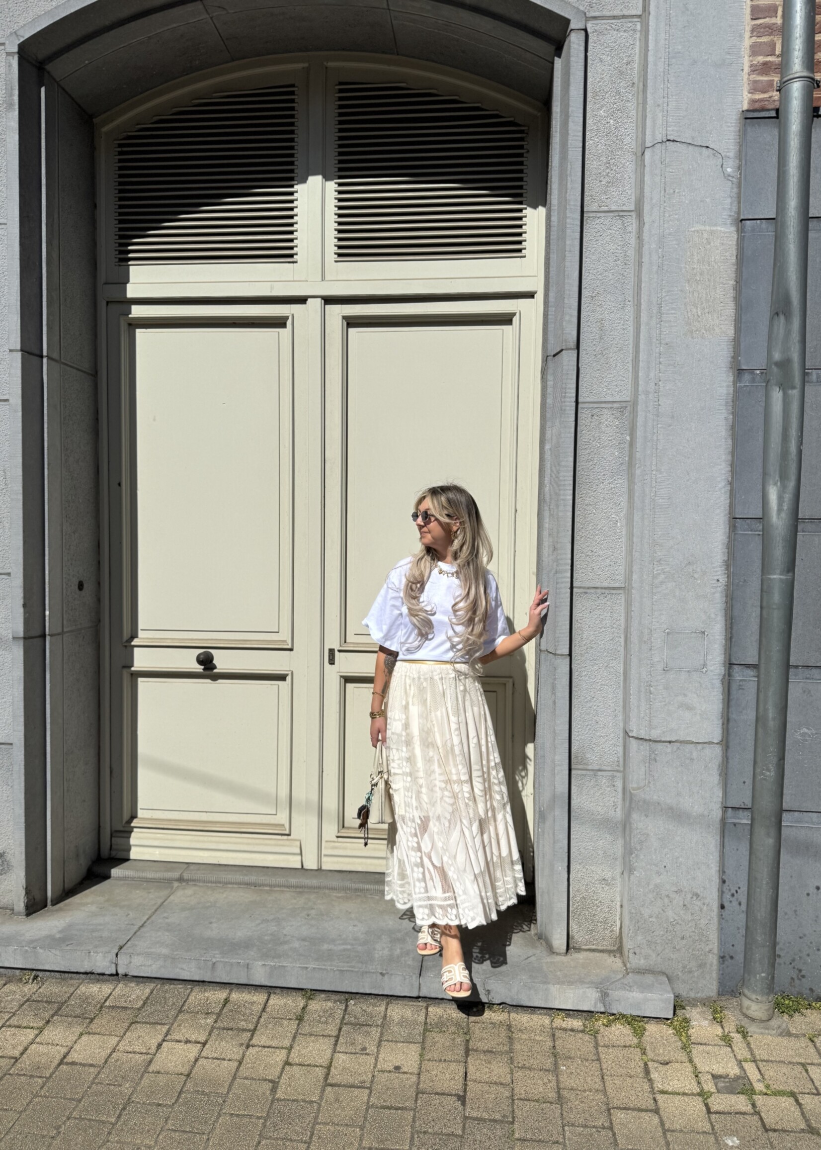 Estrid lace skirt - Cream