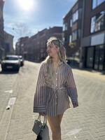Sterre Stripe dress - Beige TU