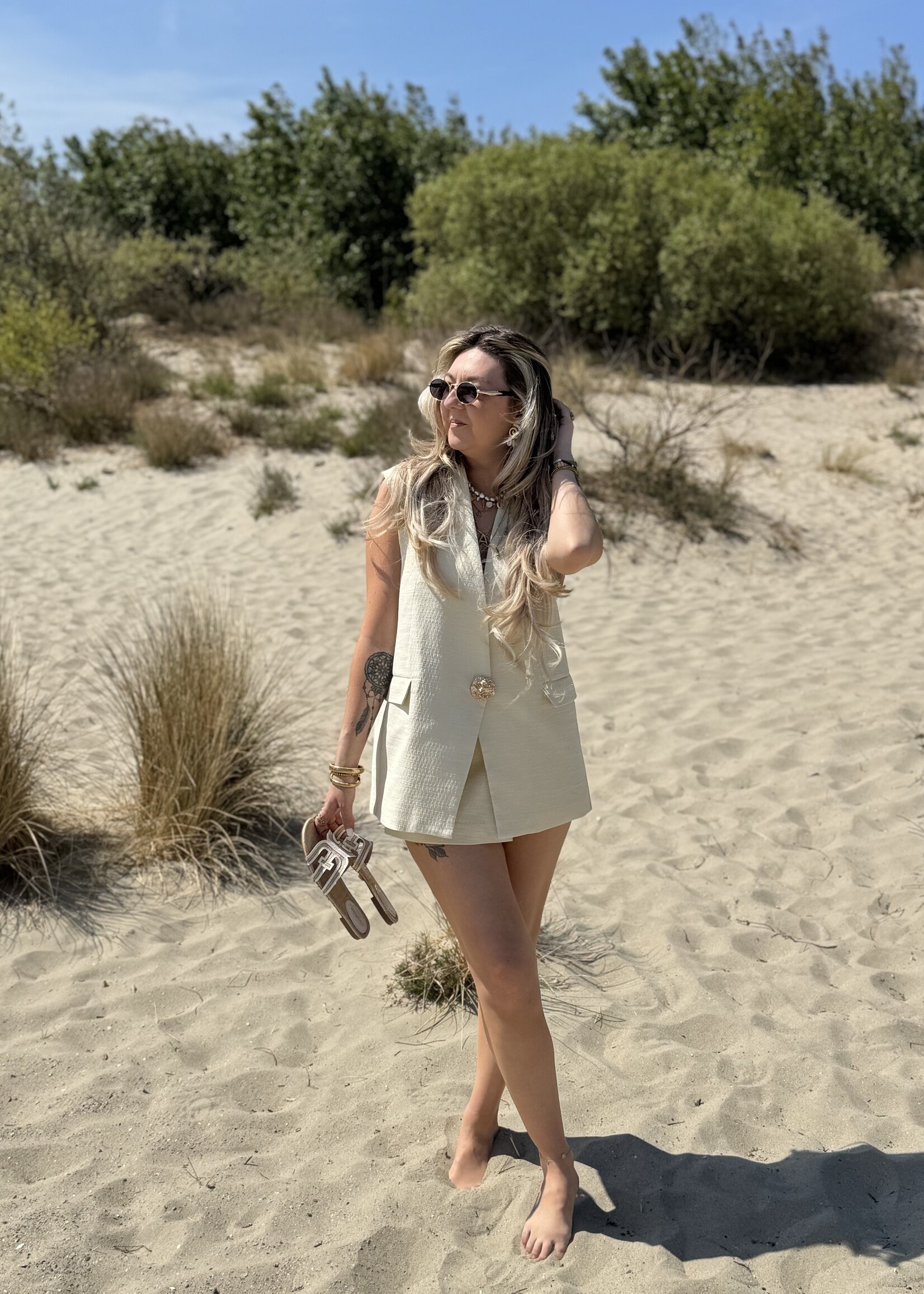 Amelie gilet - cream  TU