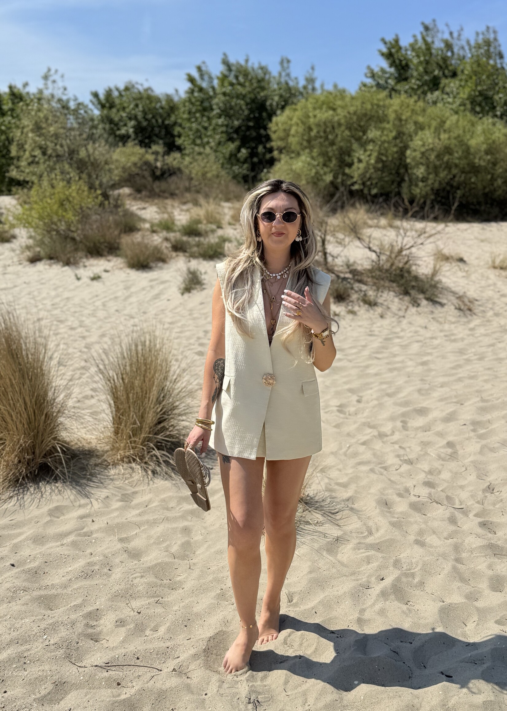 Amelie gilet - cream  TU