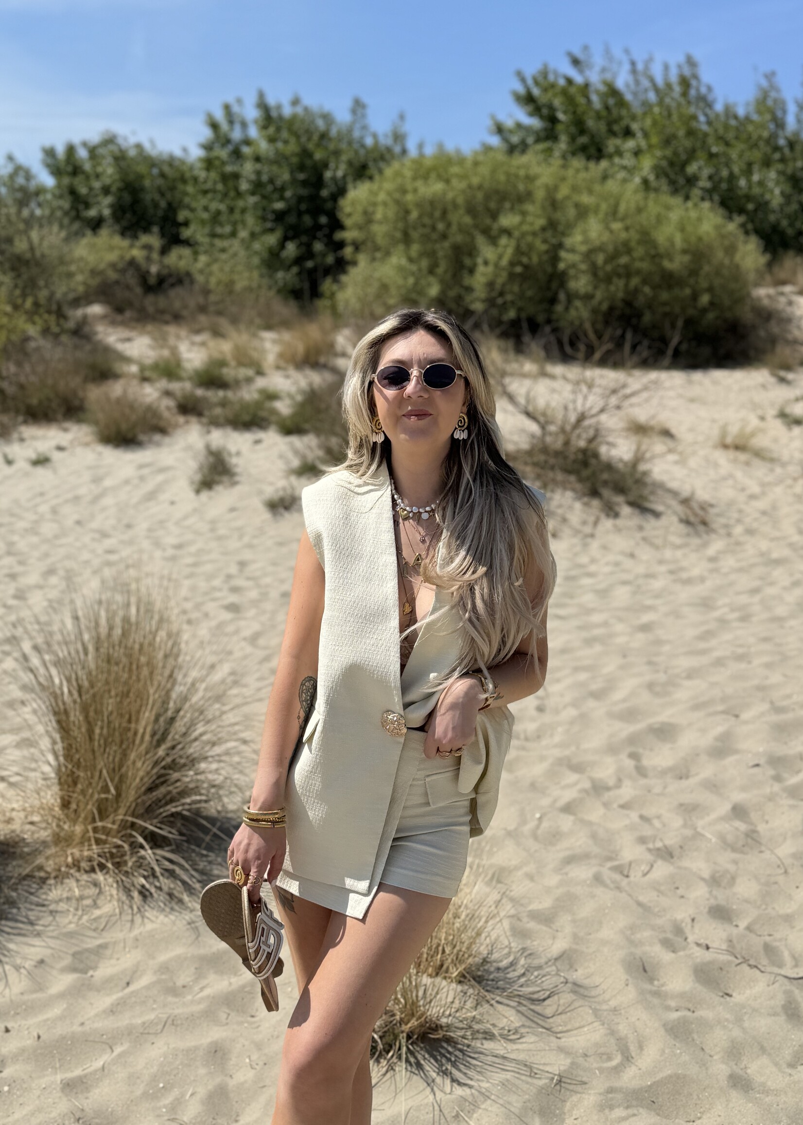 Amelie gilet - cream  TU