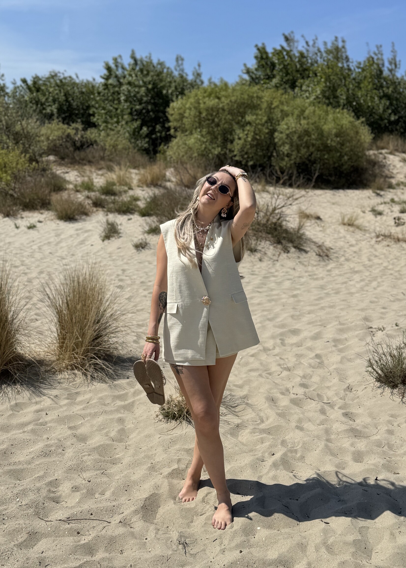 Amelie skort - Cream
