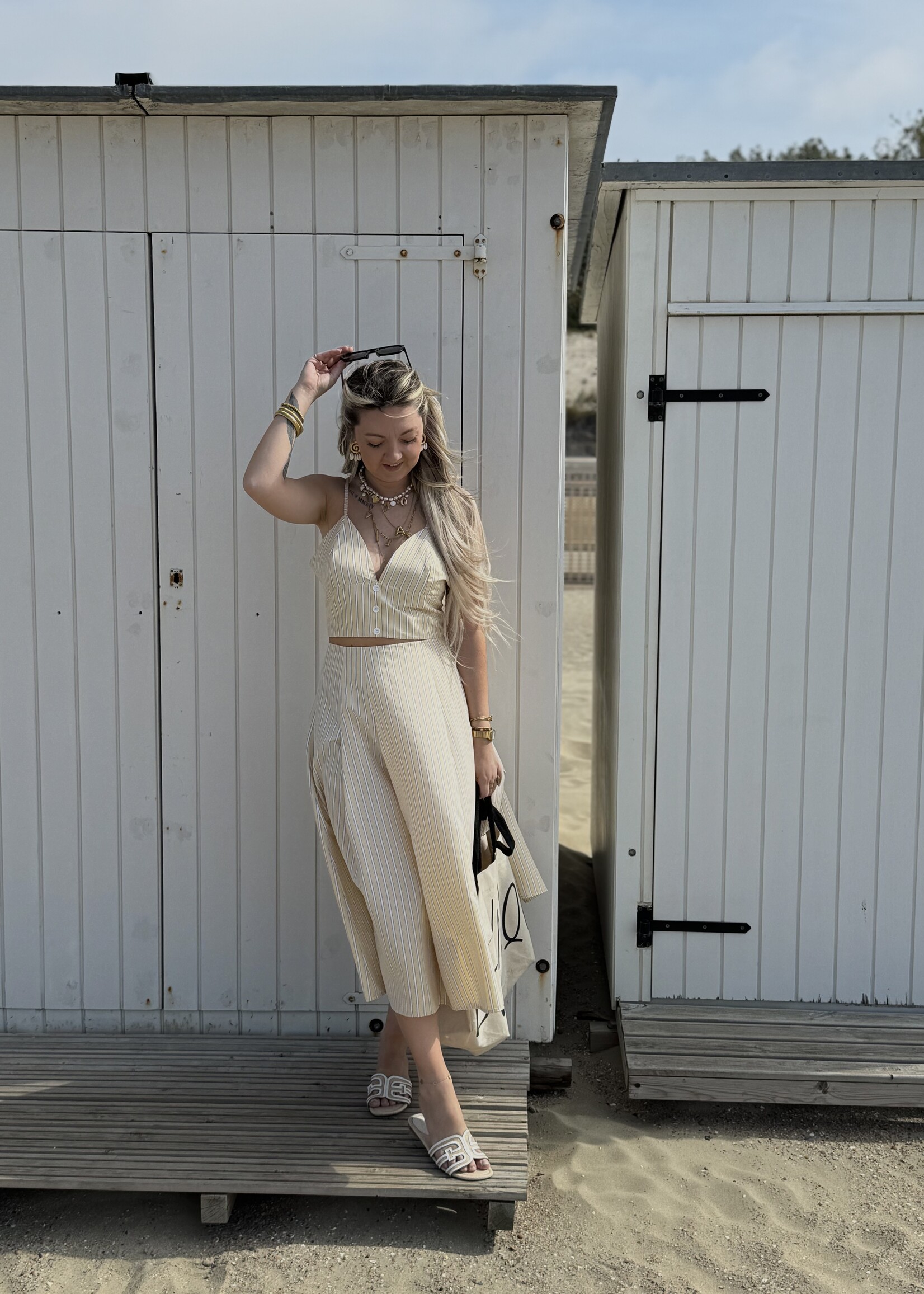 Bella stripe skirt - Light yellow