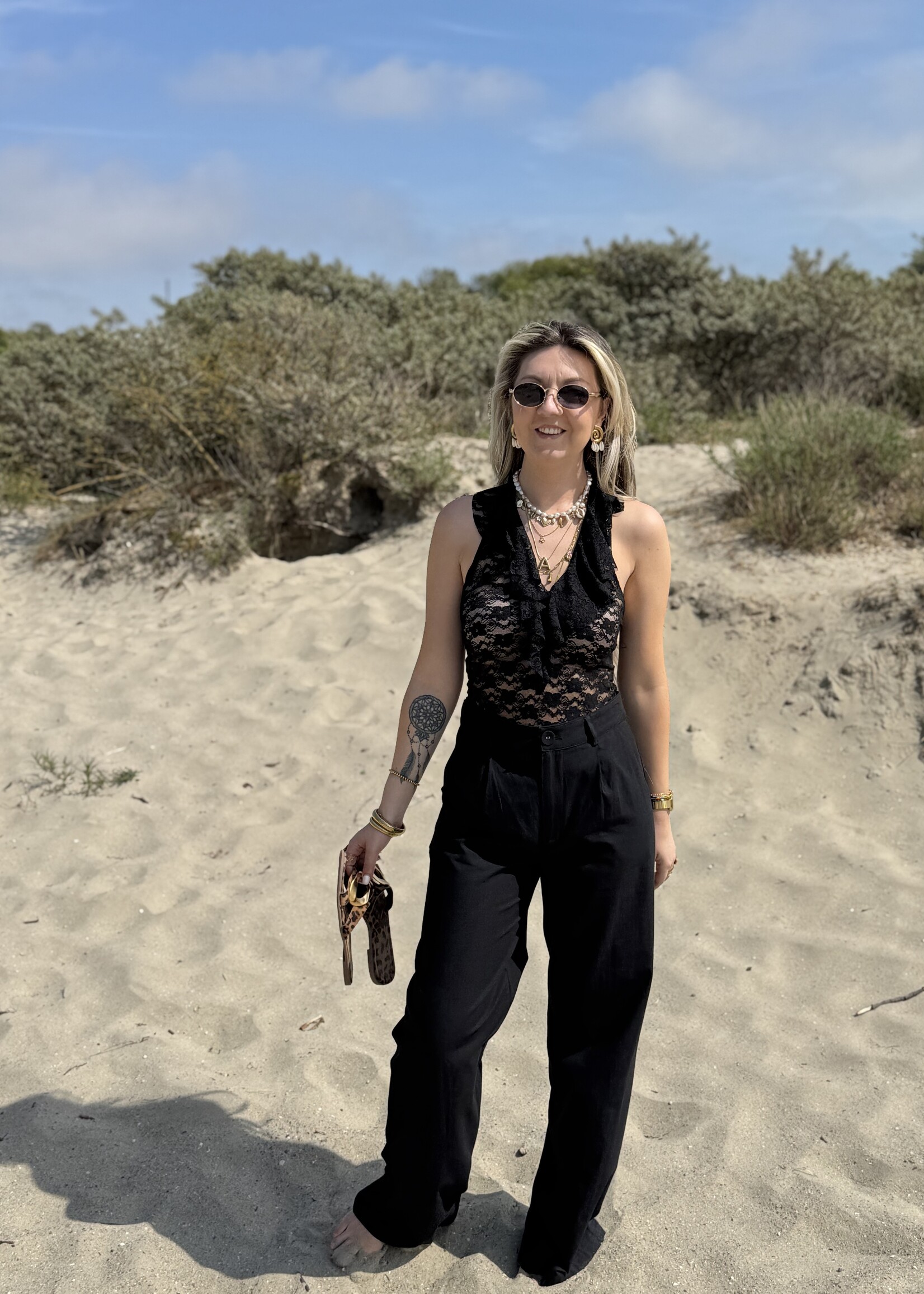 Heleen wide leg trousers - Black