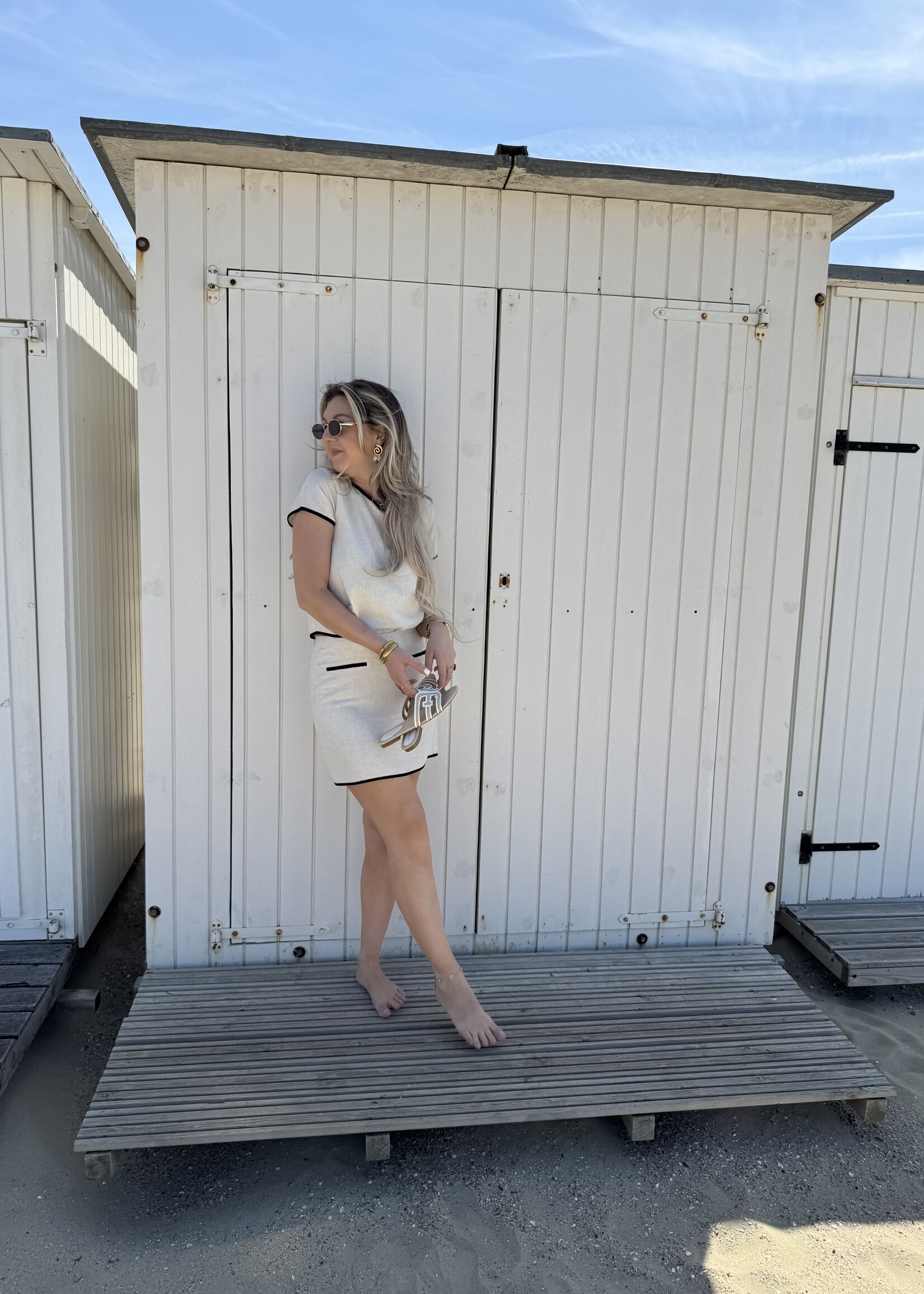 Amanada linen skirt - Beige