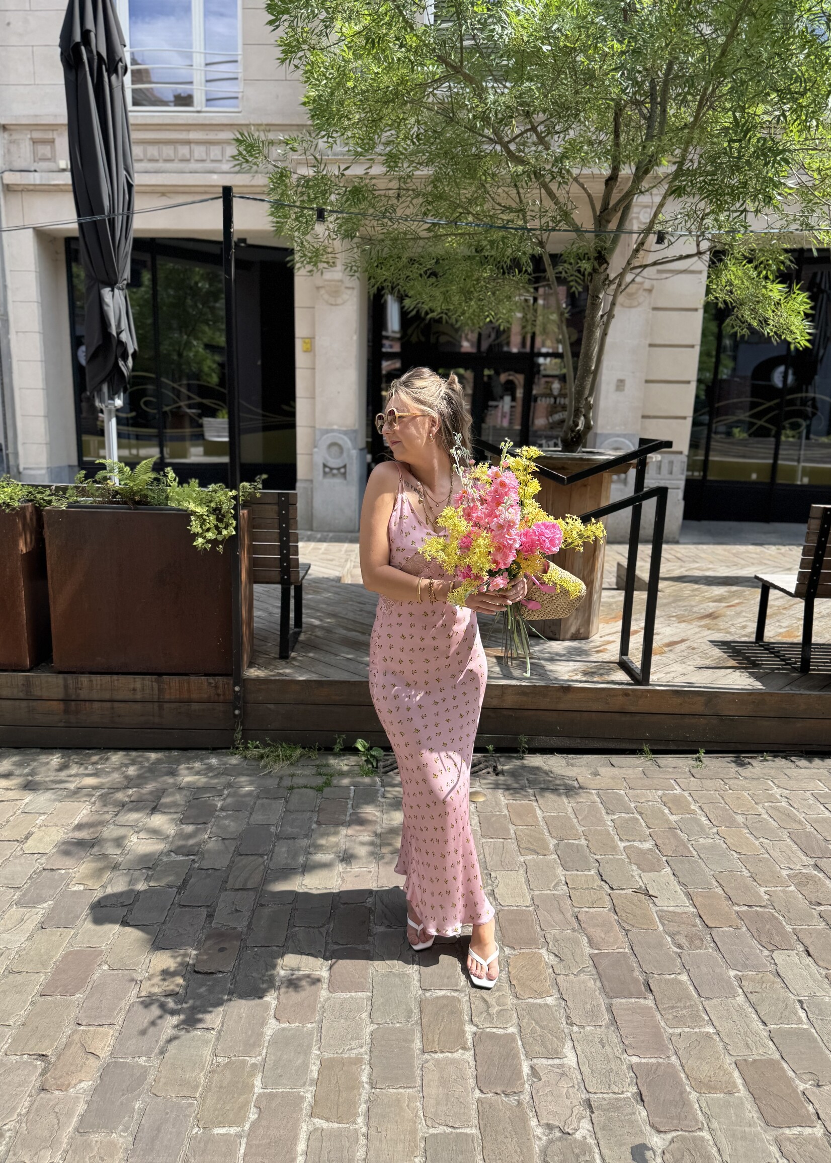 Flora dress - Flower pink