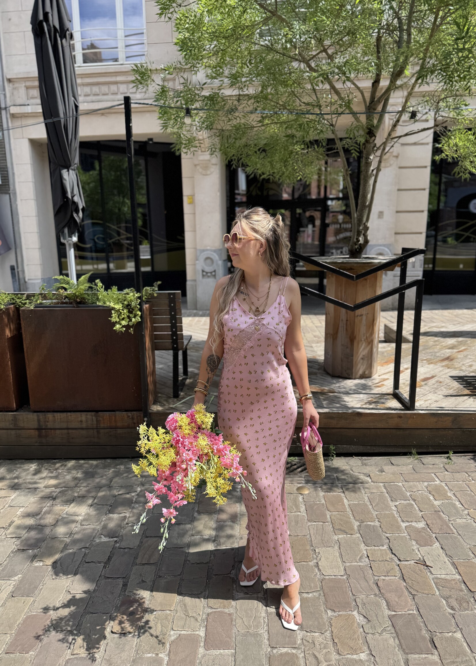 Flora dress - Flower pink