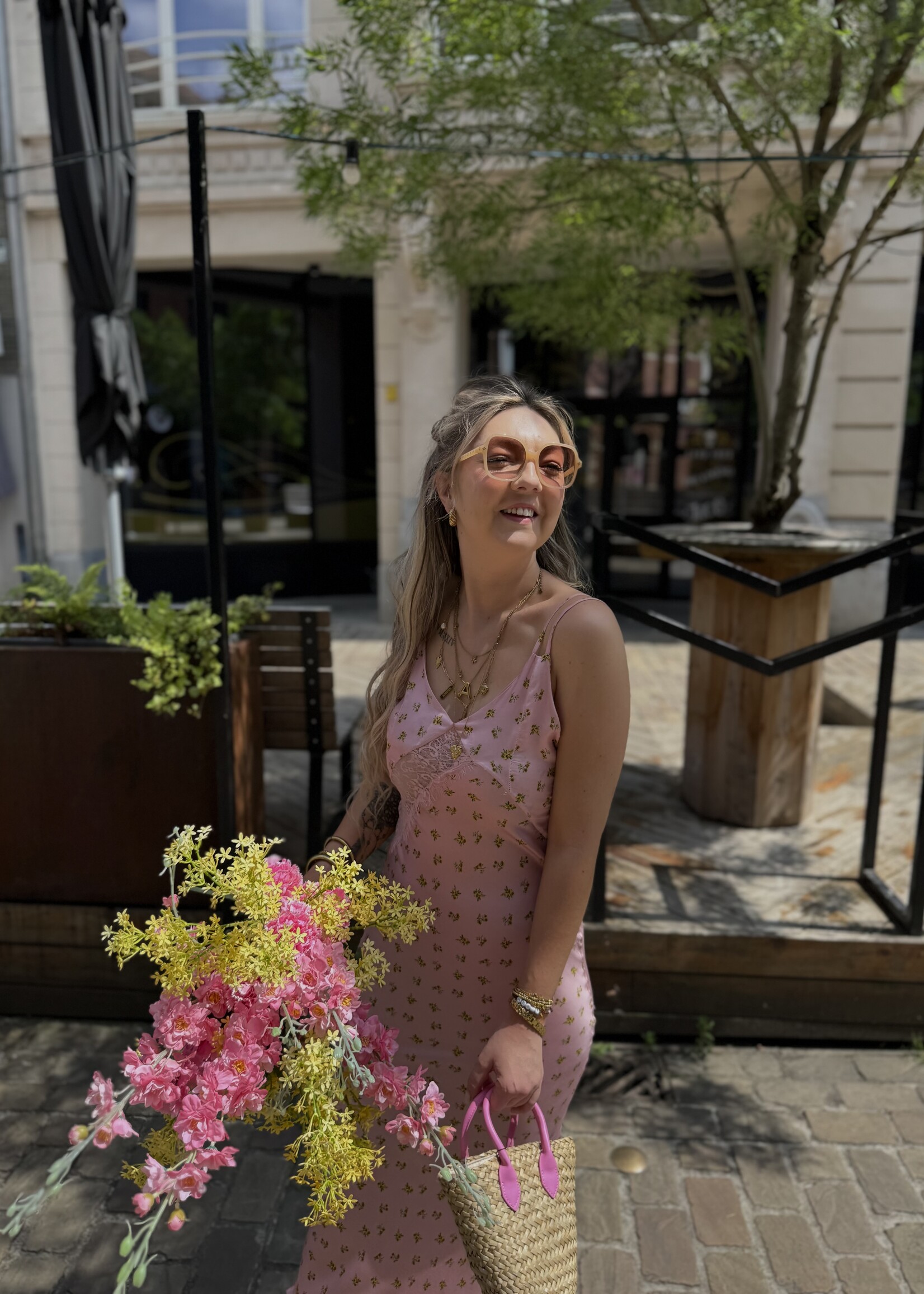 Flora dress - Flower pink