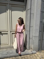 Amina linen pants - Light pink