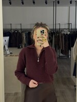 Pia pully sweater sequins - Burgundy