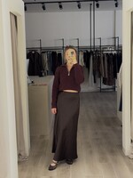 Yara satin skirt - Brown