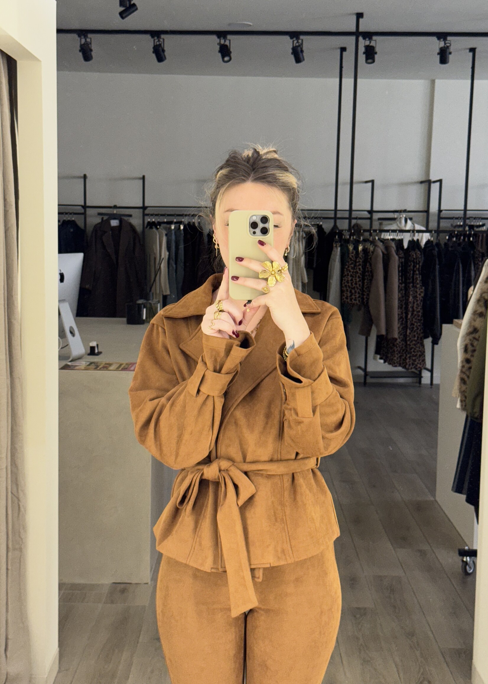 Melissa suede jacket - Camel