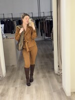 Melissa suede pants - Camel