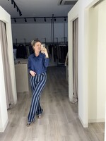 Lykke stripe denim pants
