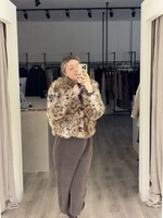 Faux fur Coat Short - Leopard TU