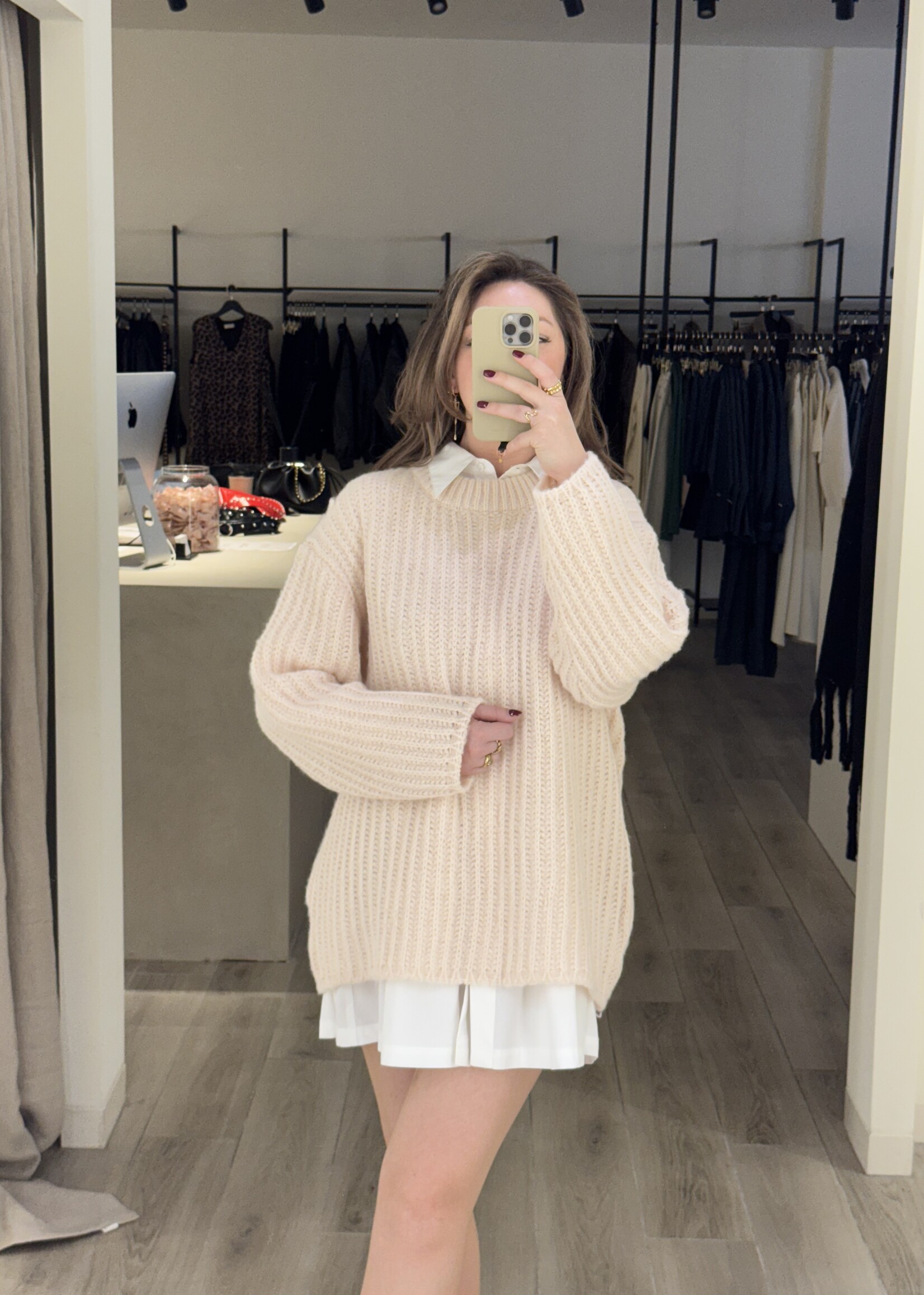 CP Lerena knitted dress - Beige TU