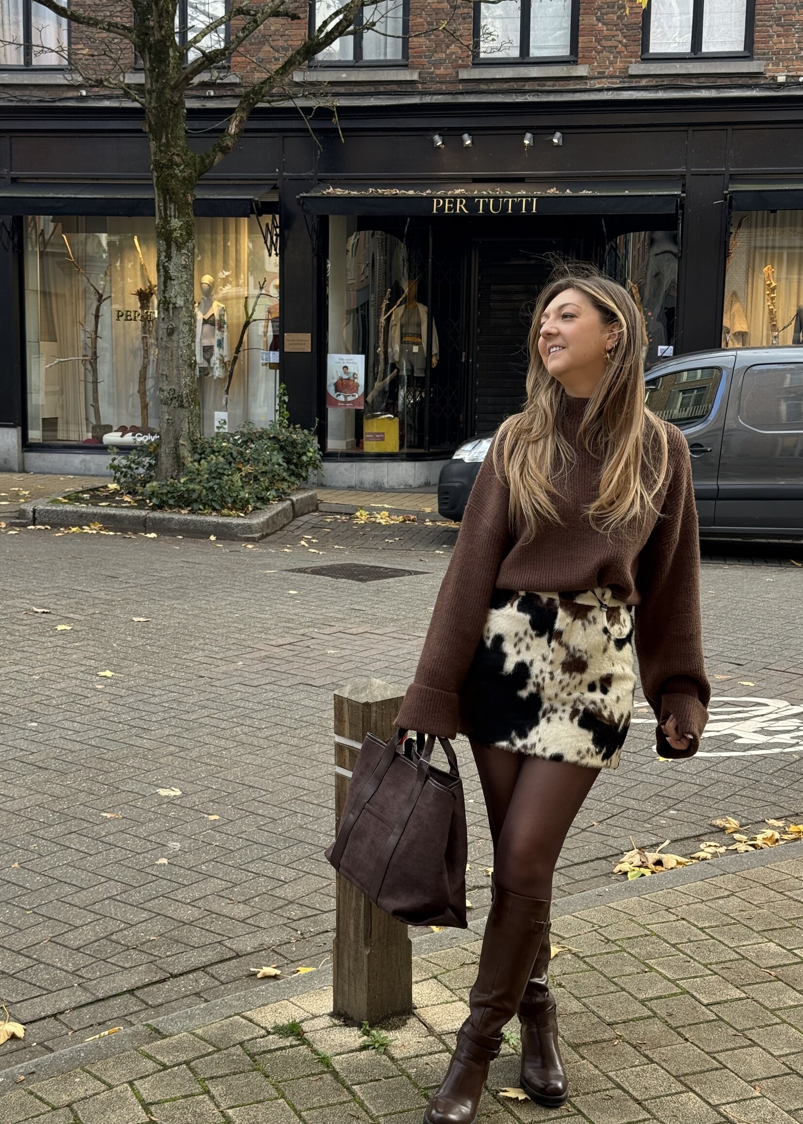 Eliza knit pullover - Brown TU