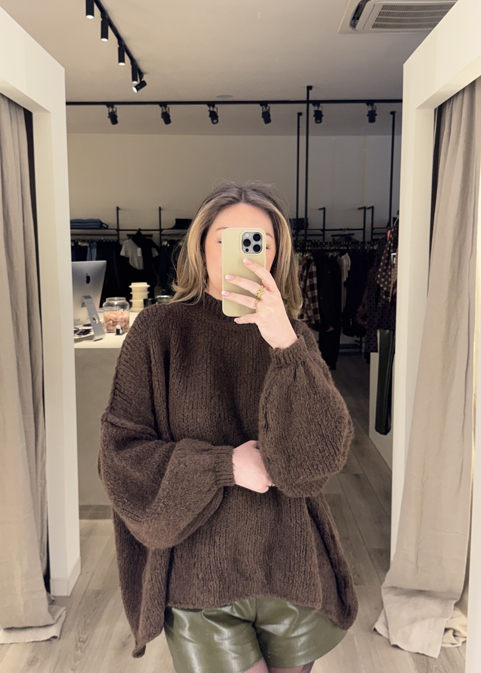 Issa knit pullover - Brown TU