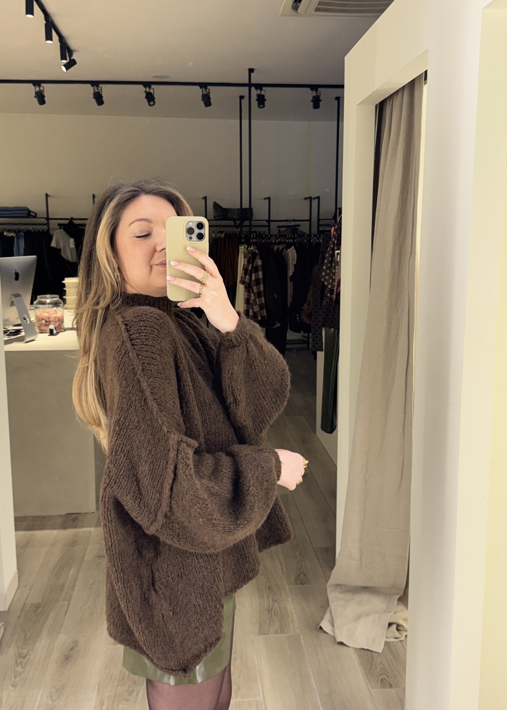 Issa knit pullover - Brown TU