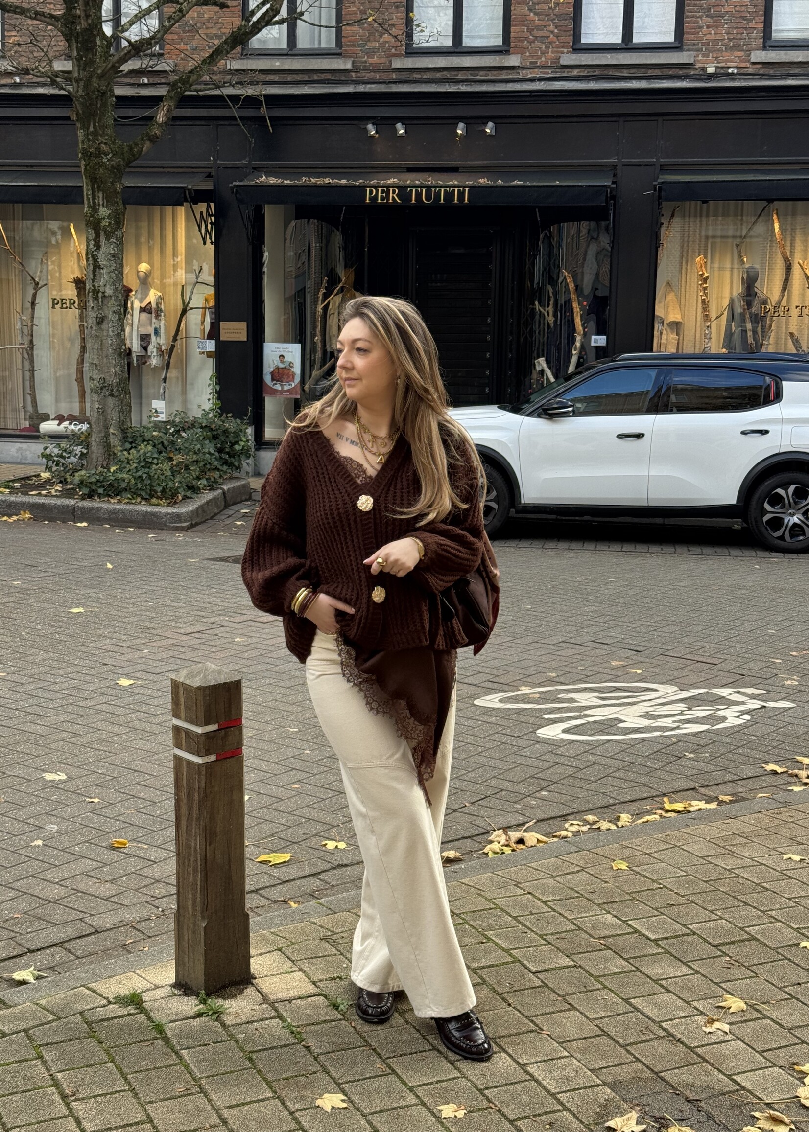 Mel cardigan  - Brown TU