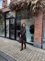 Poliena polkadot dress - Brown/Beige