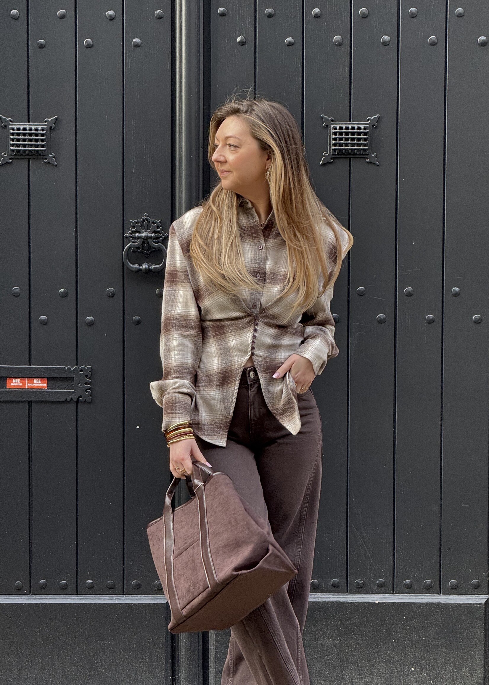 Diana Shirt - Brown Multicolor