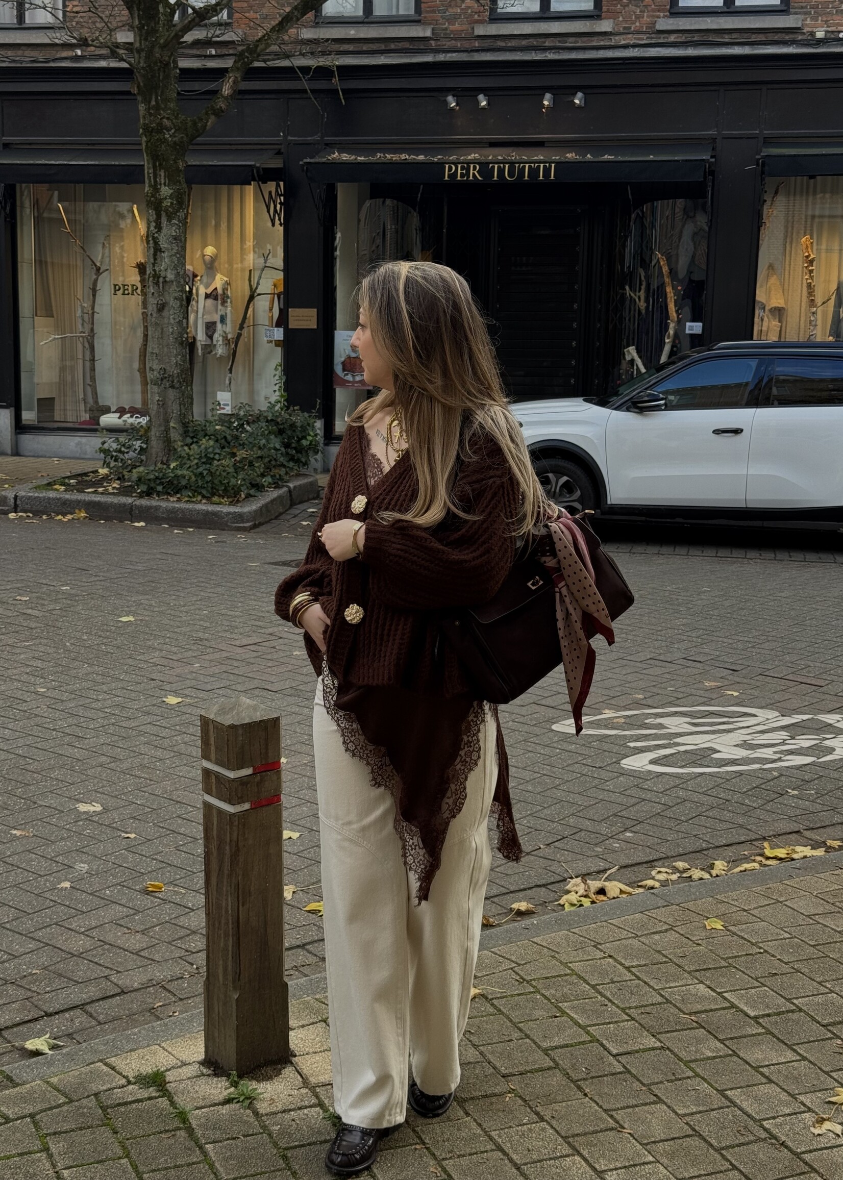 Darlin lace dress - Brown