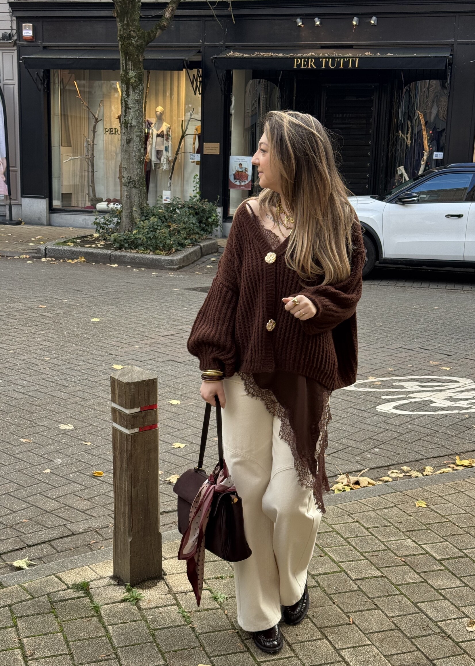 Darlin lace dress - Brown