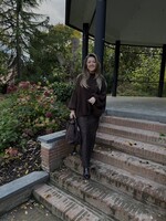 Dana  Polkadot Skirt - Brown\Beige