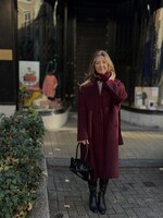 Zorah coat + sjaal - Burgundy TU