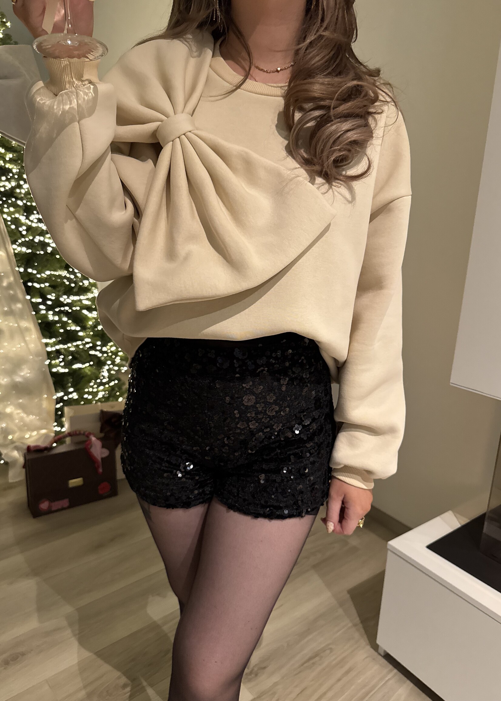 Bow sweater - Beige TU