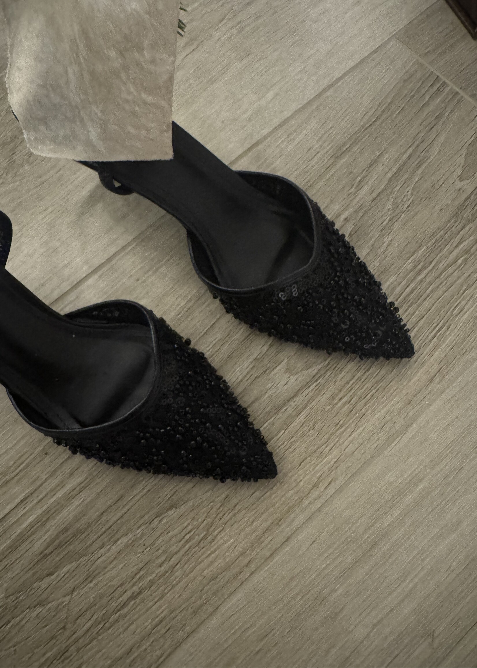 Sequin heels - black