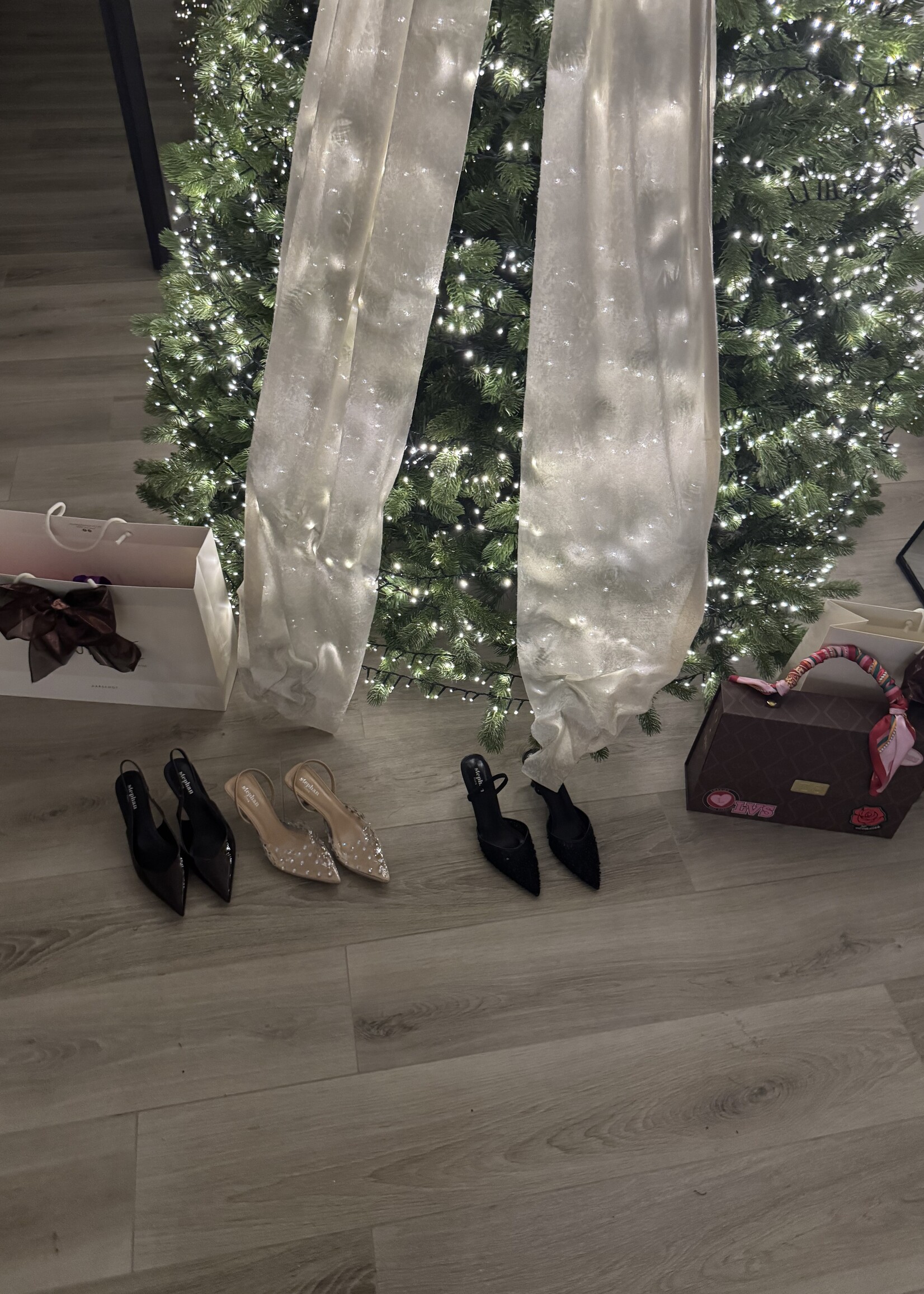 Sequin heels - black