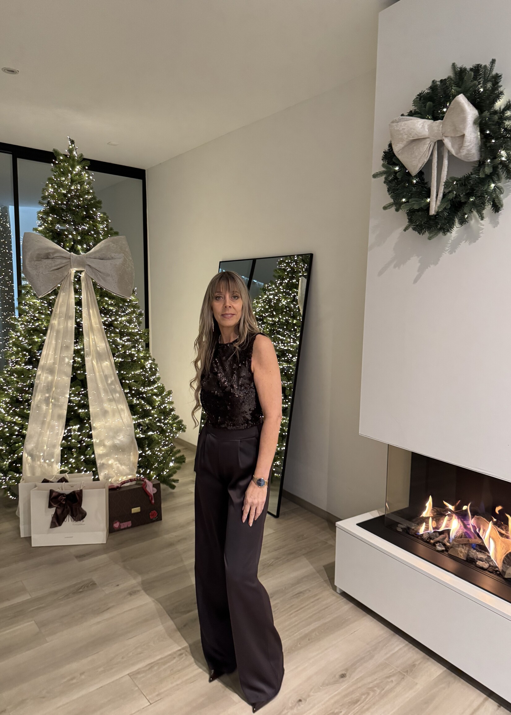 Polien sequin top - Dark brown