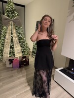 Darling dress with lace - Black