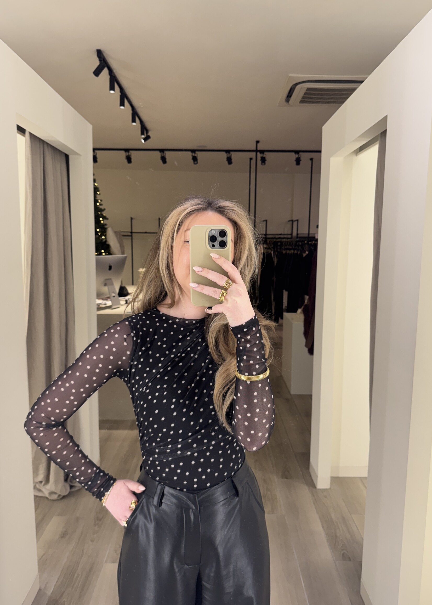 Polka dot body - Black