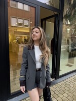 Luna stripe blazer  - Grey