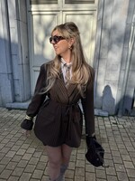 Marron stripe skort - Brown