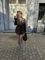 Marron stripe blazer - Brown TU