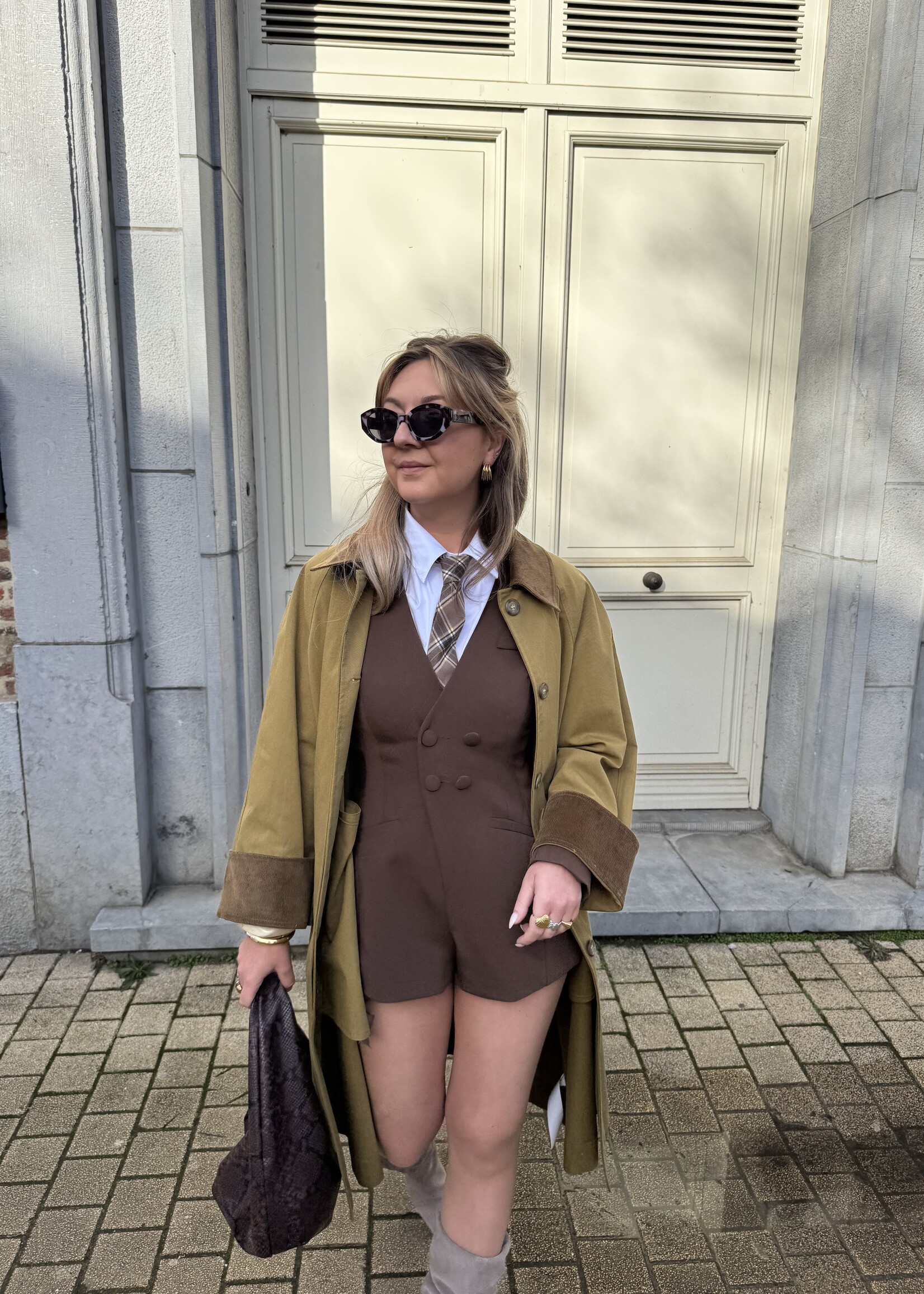 Vera playsuit - Brown