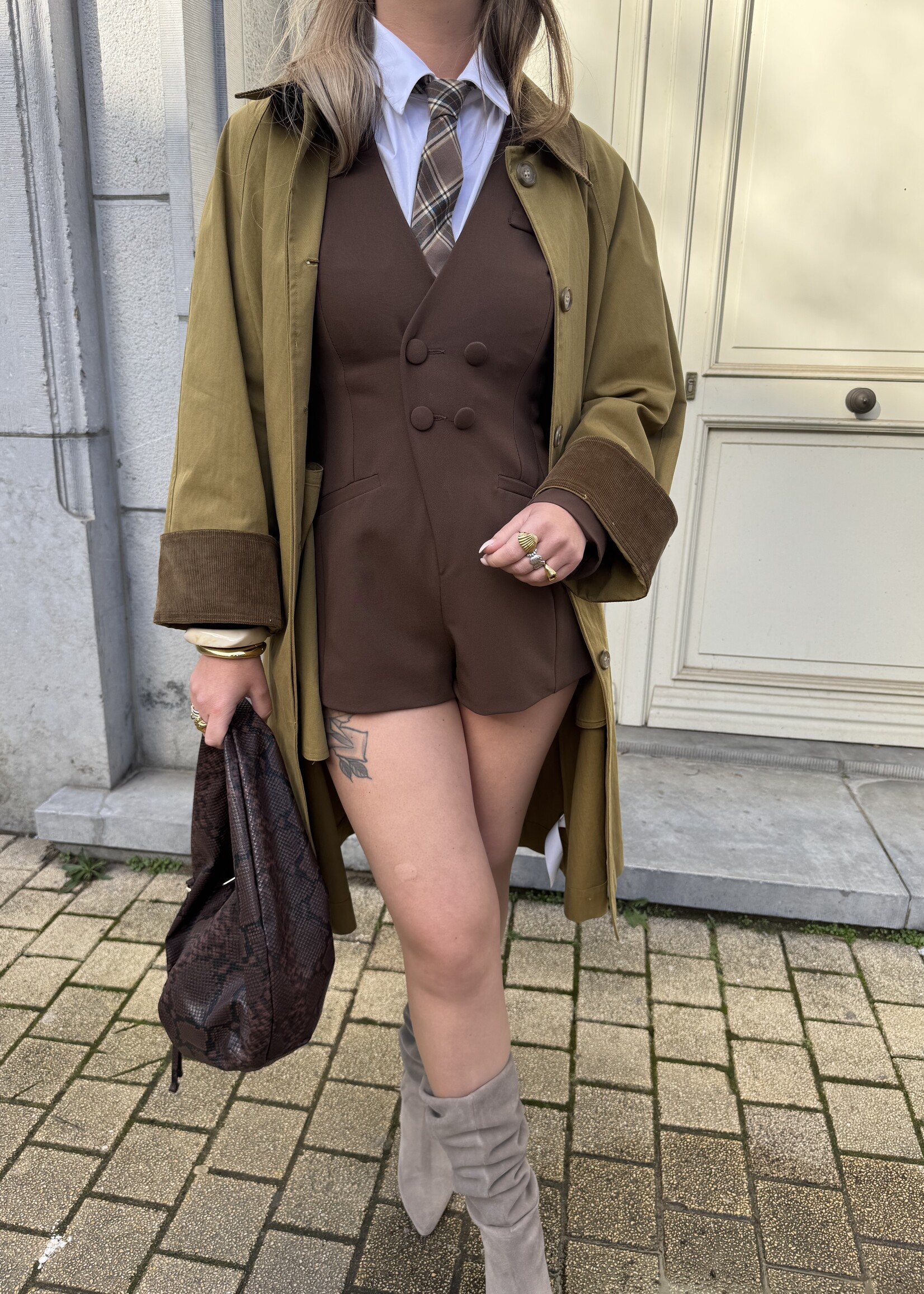 Vera playsuit - Brown