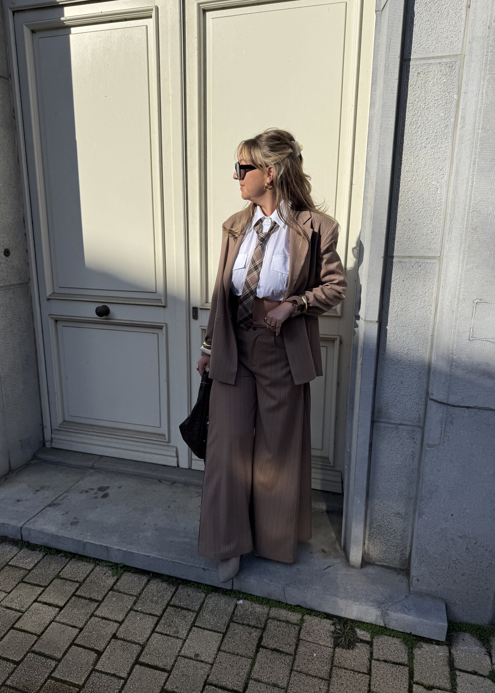 Alizee stripe trousers - Camel