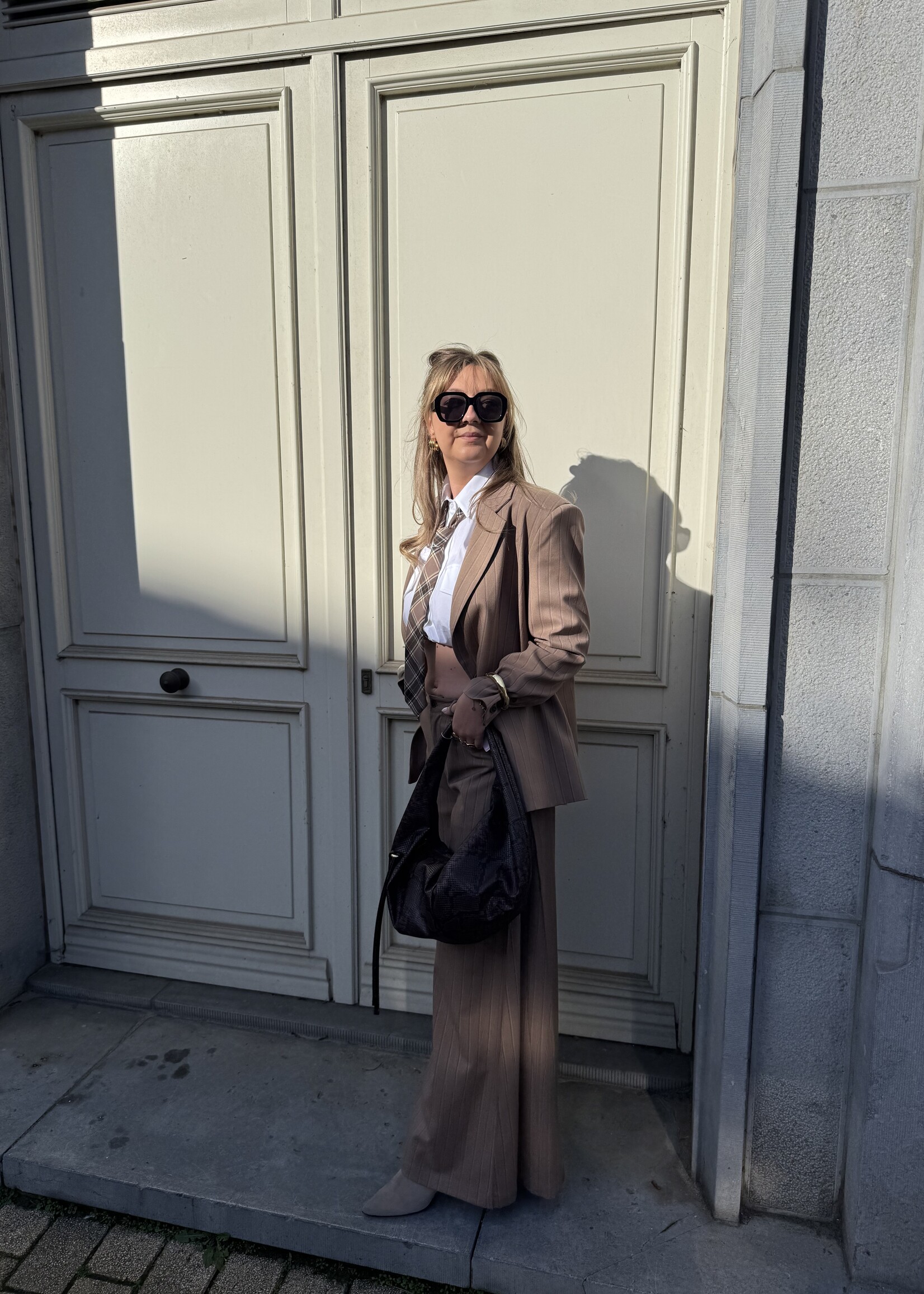 Alizee stripe trousers - Camel