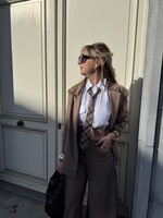 Alizee stripe blazer - Camel