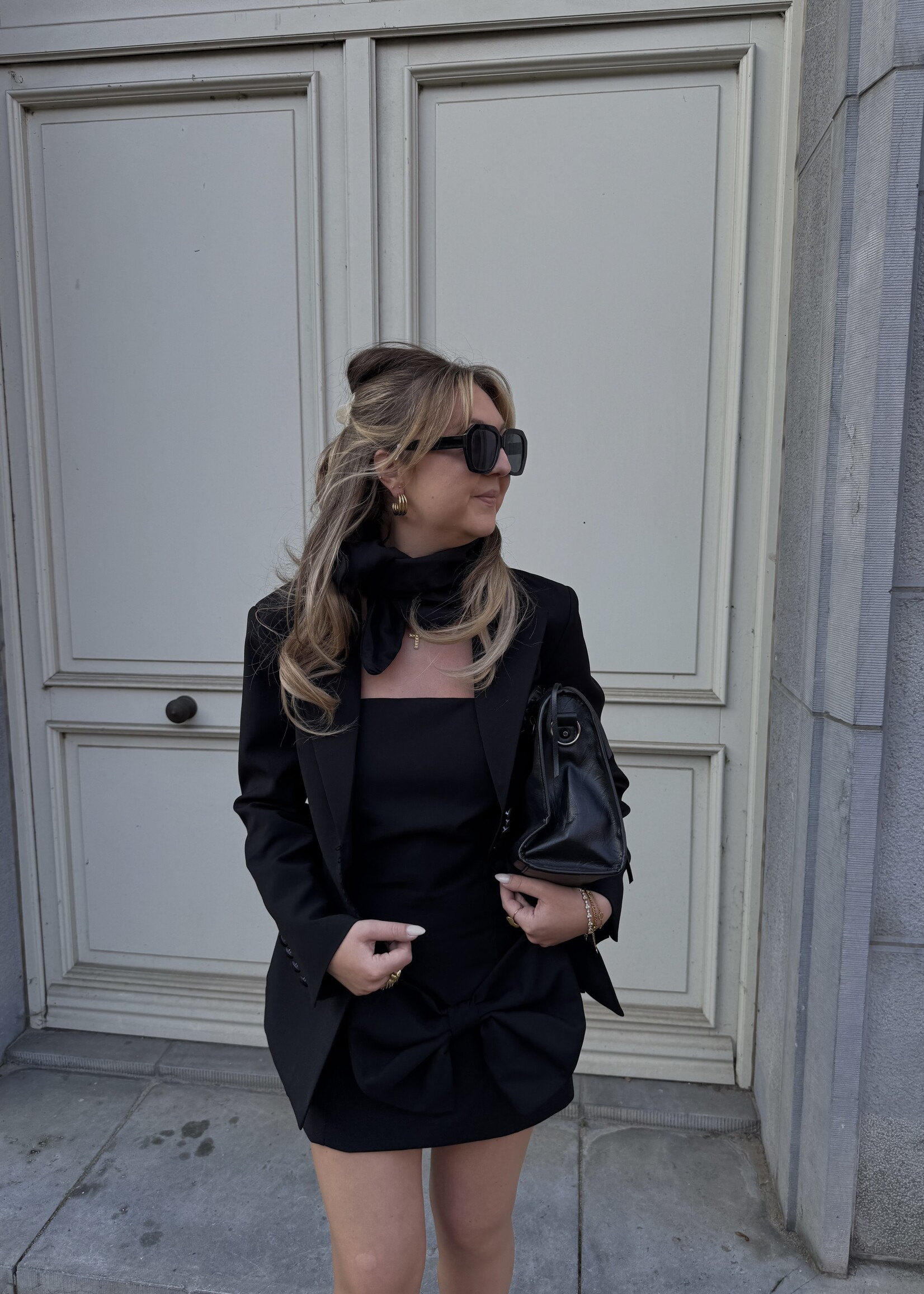 Amie bow dress - Black