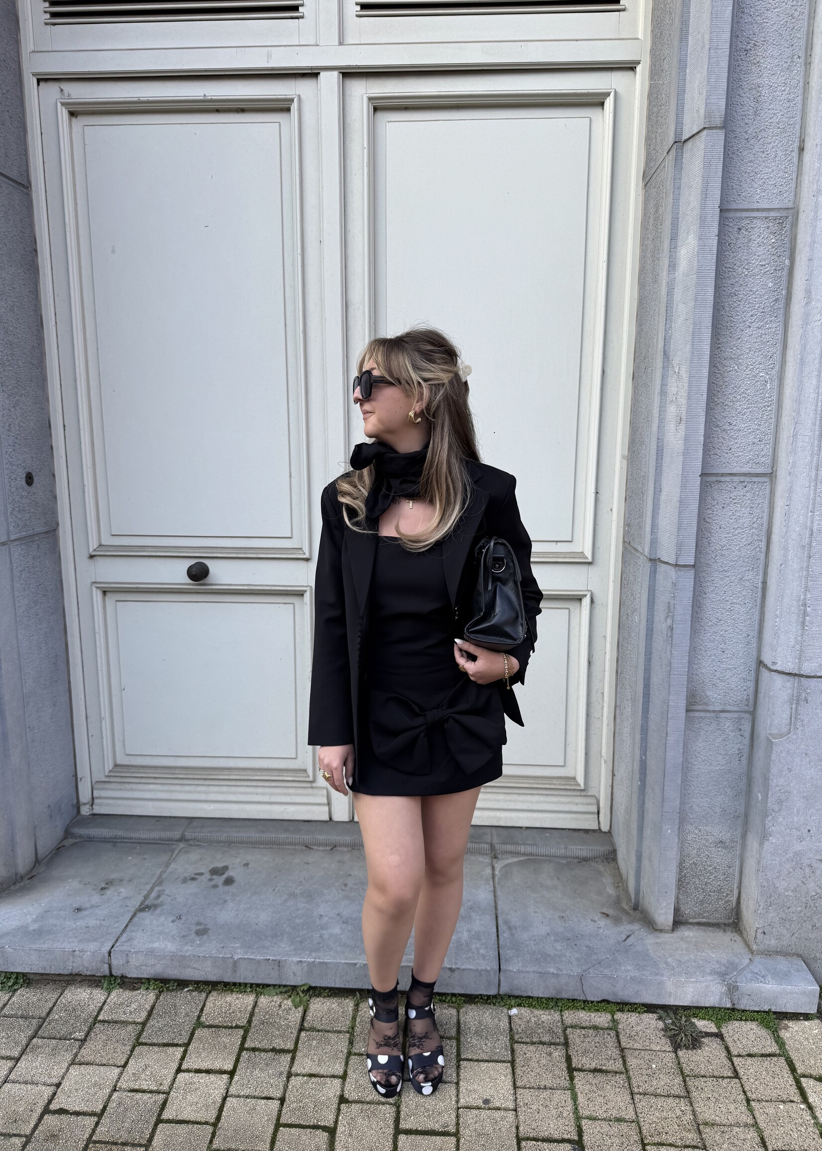 Amie bow dress - Black