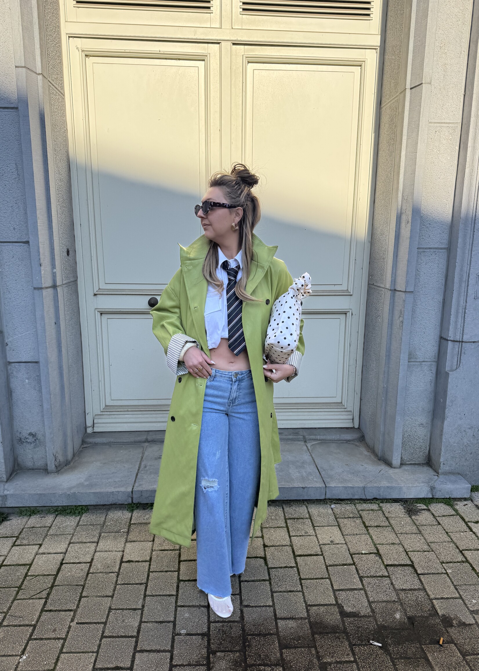 Olivia Trench coat - Green SIZE M/L
