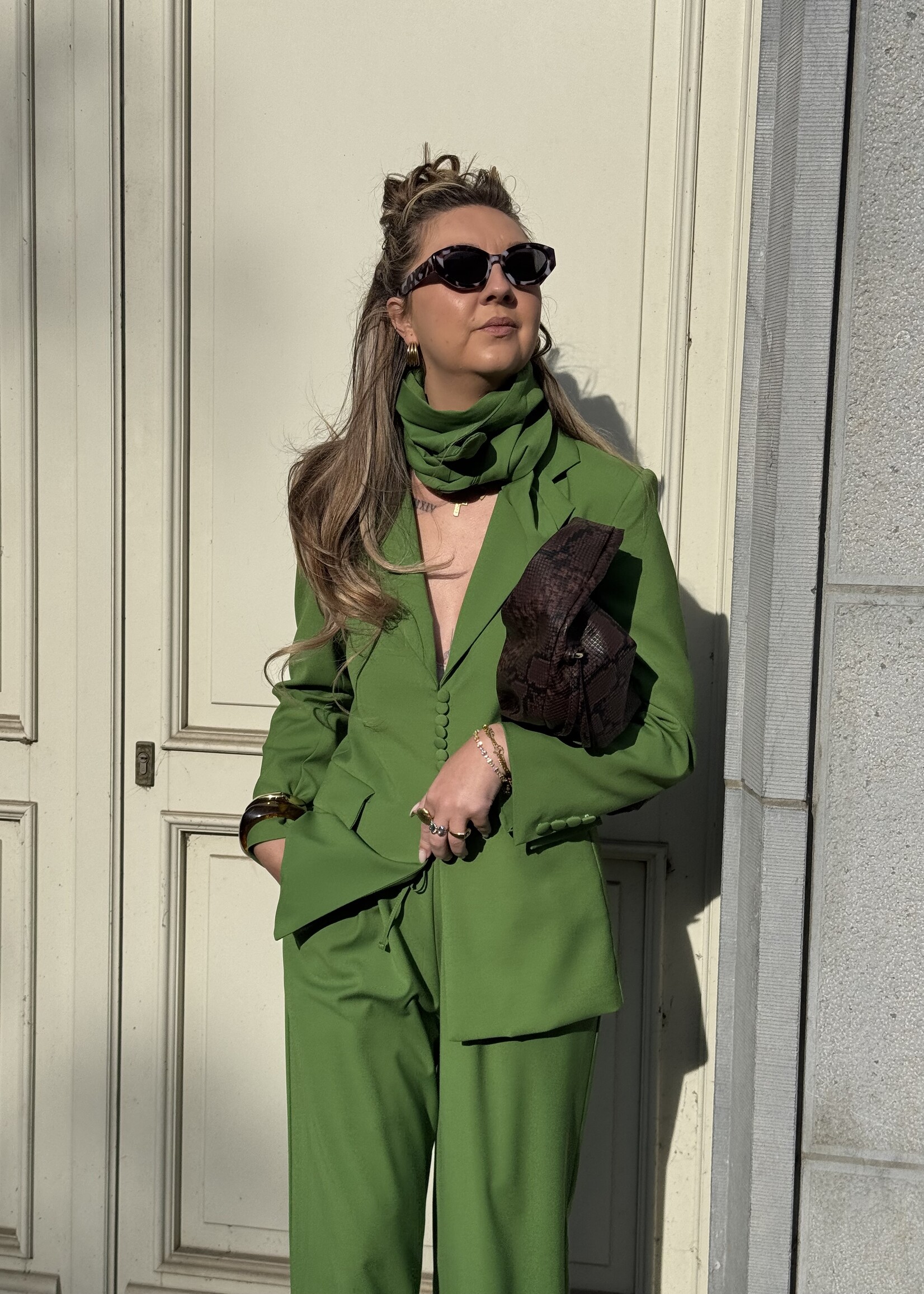Amie blazer + sjaal - Green
