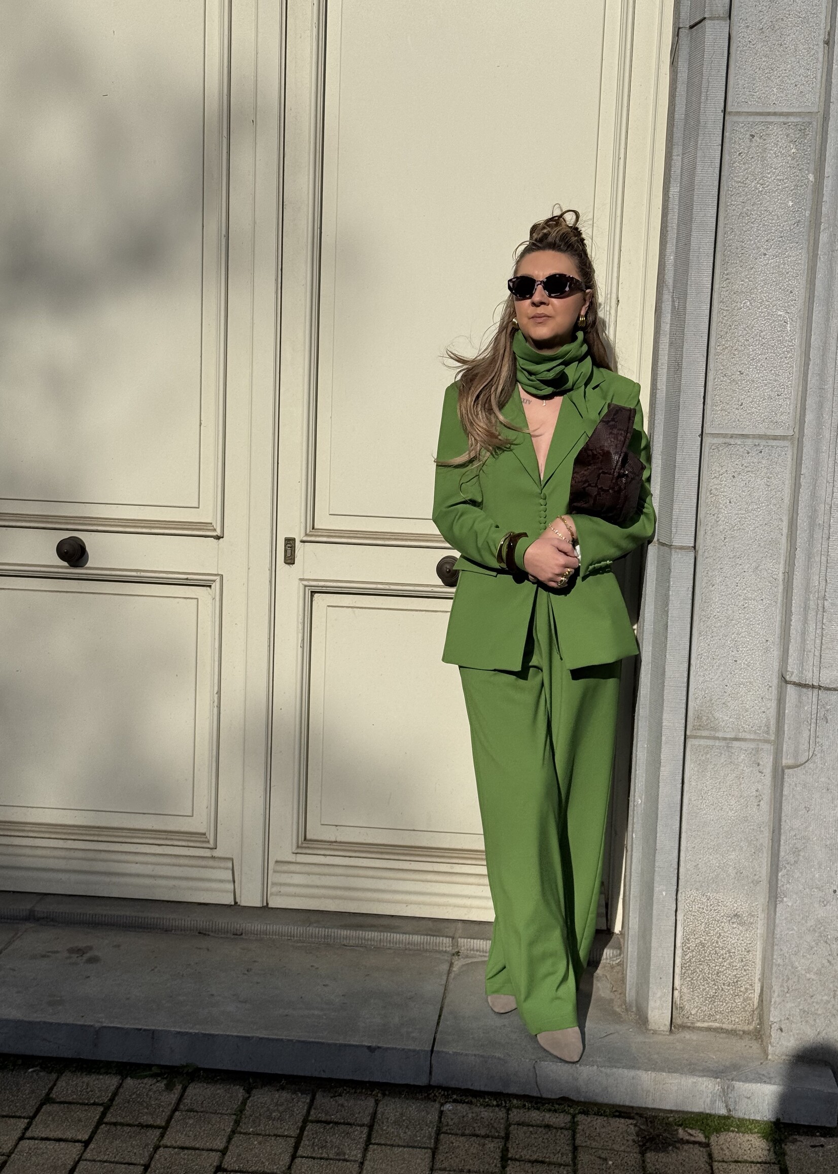 Amie blazer + sjaal - Green